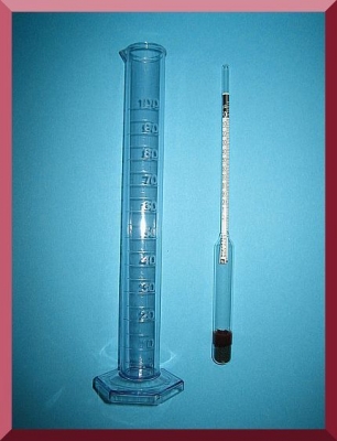 Nr. 33411 Oechslewaage und Spindelzylinder 100 ml